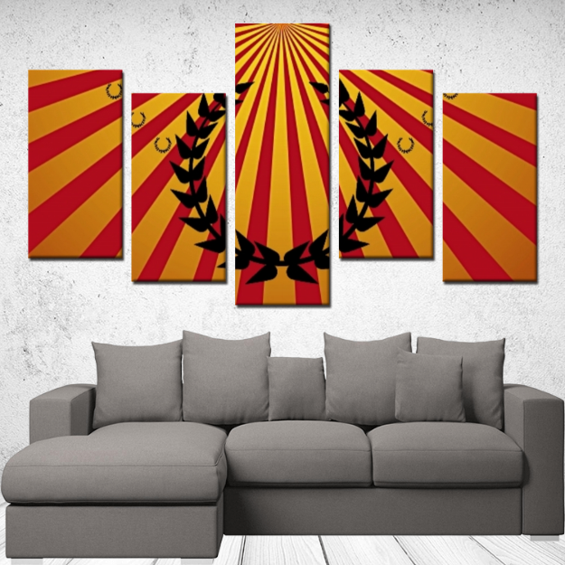 Sunburst 5 Panel Canvas