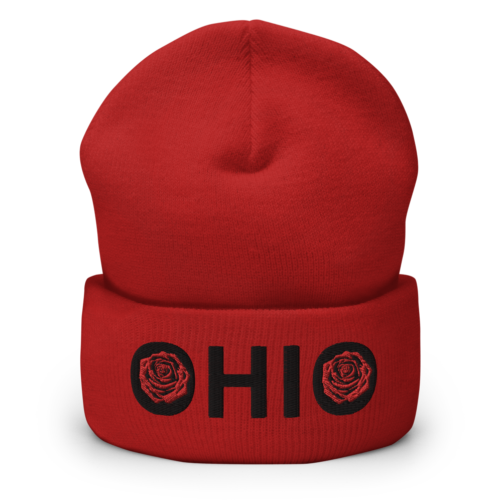 Ohio Roses Cuffed Beanie