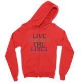 Between The Lines Zip Hoodie Dark