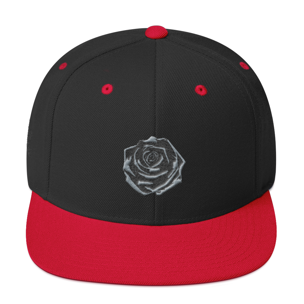 Black Rose Snapback Hat