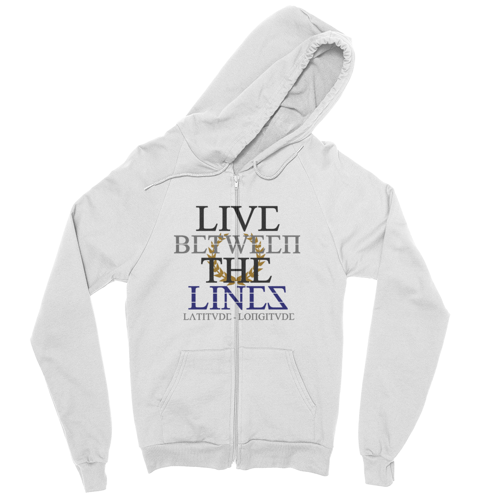 Between The Lines Zip Hoodie Dark
