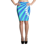 Royal Ice Pencil Skirt