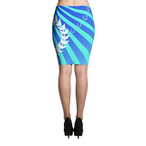Royal Ice Pencil Skirt