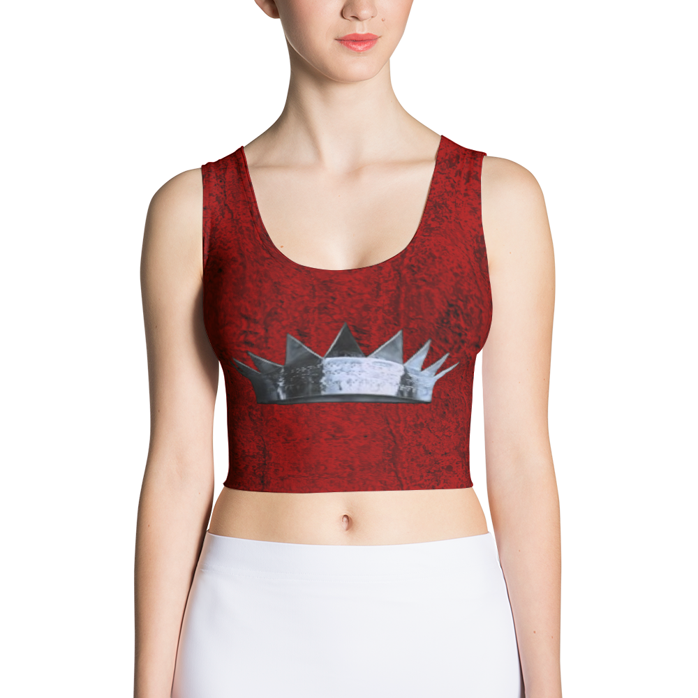 Red Wedding Crown Crop Top