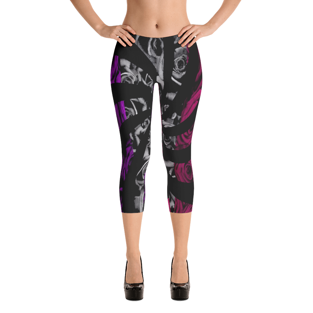Roses Spin Capri Leggings