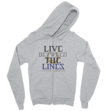Between The Lines Zip Hoodie Dark