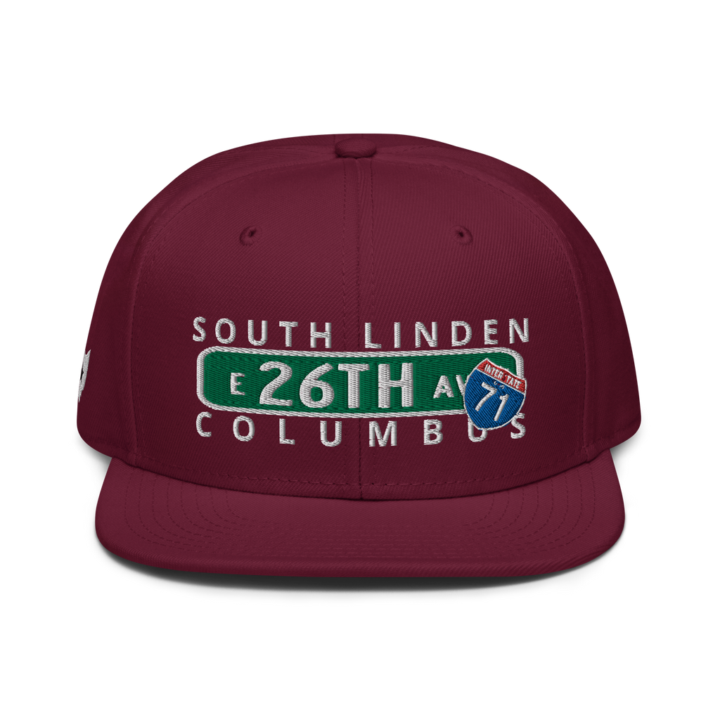 Streets Linden Maroon E 26th Ave CO Snapback Hat
