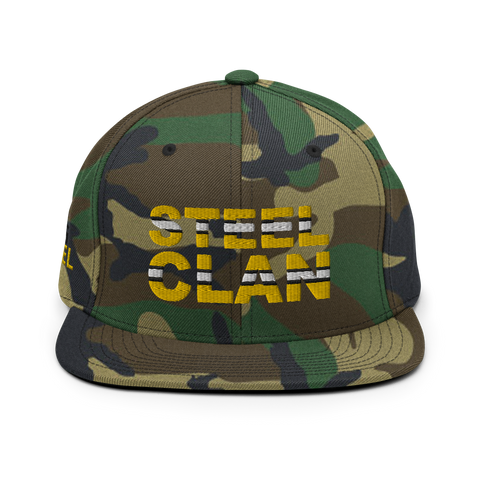 Steel Clan Camo Personalized Snapback Hat