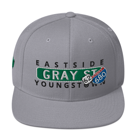 Concrete Streets Gray St YO Snapback Hat