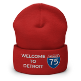 Welcome To Detroit Cuffed Beanie