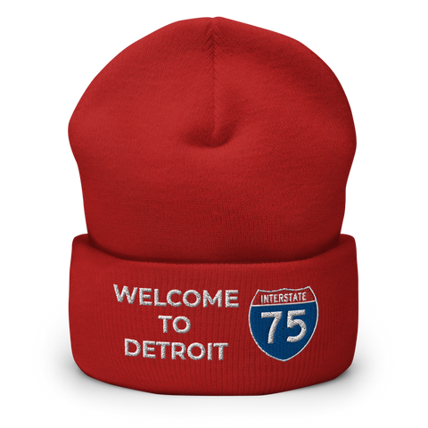 Welcome To Detroit Cuffed Beanie